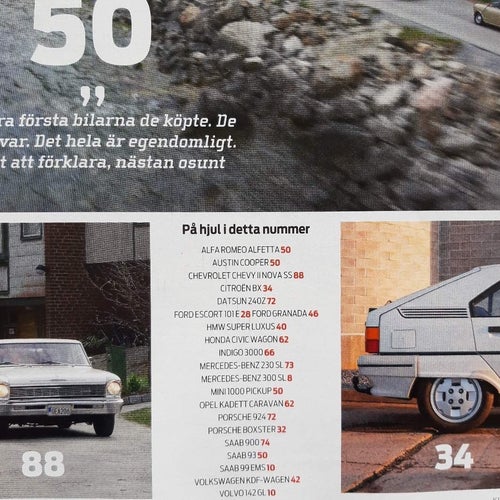 Klassiker nr 7 2021: Saab 99 EMS, Volvo 142 GL, Citroën BX, Ford Granada 1977