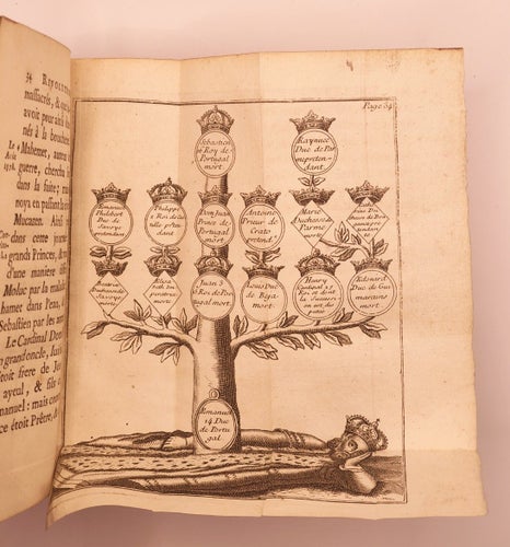 Révolutions de Portugal – Vertot 1768 Paris, samtida skinnband, planscher