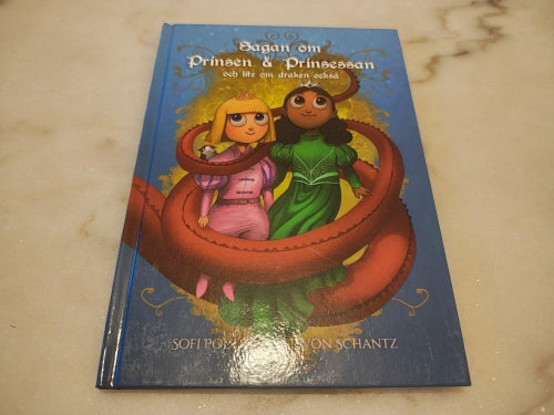 Sagan om Prinsen & Prinsessan och lite om draken också av S. Poulsen - Inbunden