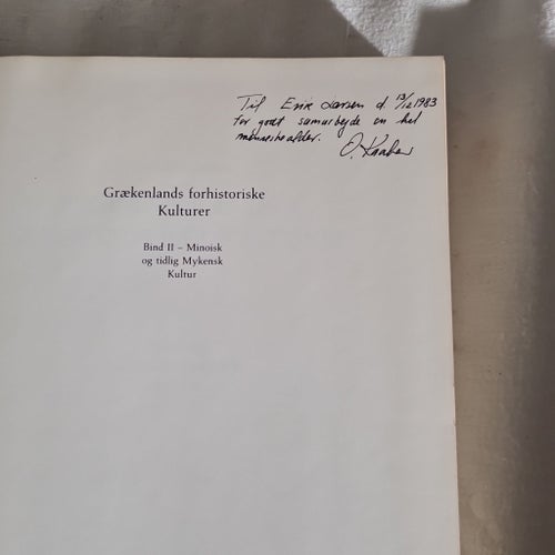 Grækenlands forhistoriske kulturer II - Ingrid Ström - 1982