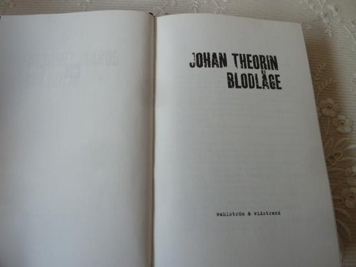 BLODLÄGE, J. THEORIN, 2011,  BÖCKER