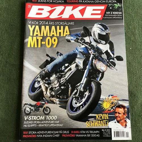 BIKE NR 10 2013 KEVIN SCHWANTZ,V STROM,INDIAN CHIEF,YAMAHA MT-09,YAMAHA