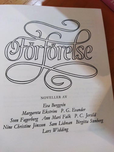 Förförelse Eva Berggren Margareta Ekström Sven fagerberg m fl. Very fine plus