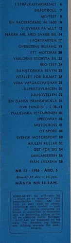FART 1956/12 Test MG MGA, Lancia Aurelia GT och Renault Dauphine. Tjockt julnumm