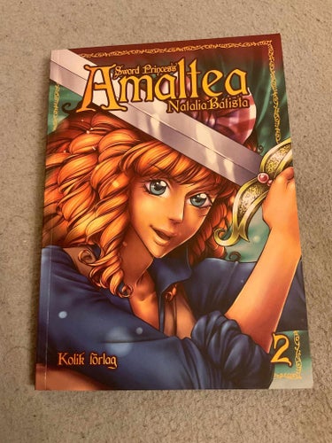Sword Princess Amaltea vol 2 SIGNERAD - svenska manga anime pseudomanga äventyr