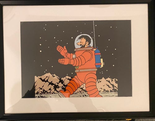 Tintin tavla med passepartout