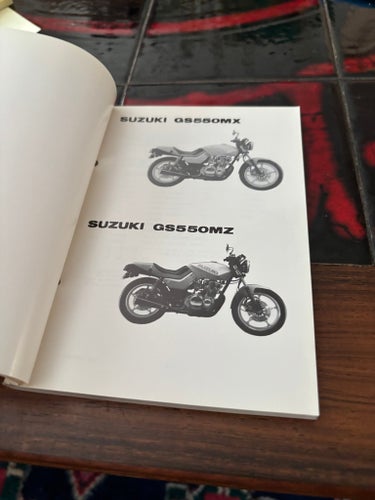Suzuki Parts Catalogue GSX550 192 GS550MZ, 1981