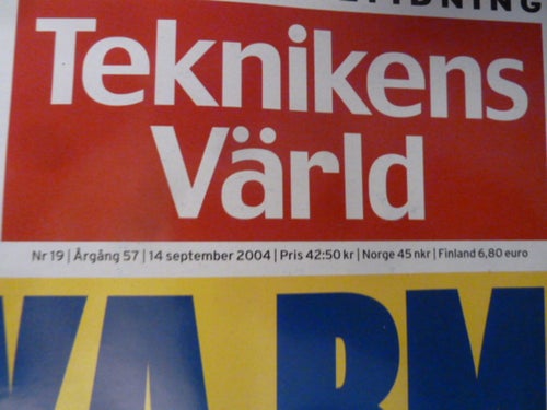 TEKNIKENS VÄRLD, NR 19, 2004, TIDNING