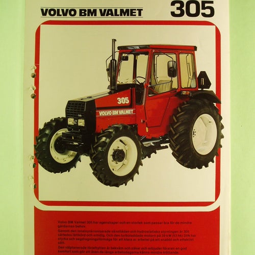 Spec.blad Traktor VOLVO BM VALMET 305......Scantrac Eskilstuna