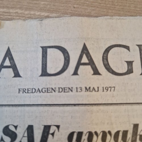 Svenska Dagbladet från 13 maj 1977