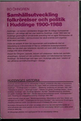 Samhällsutveckling folkrörelser och politik Huddinge 1900 - 1988