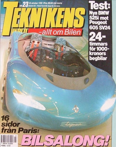 TEKNIKENS VÄRLD 1990/23.Singer.Cadillac.Toyota Previa.Olds.Audi Coupé.BMW 525.