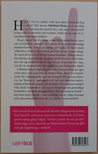 Monstervrål och änglasång: en liten sociologi om heavy metal / Hartmut Rosa