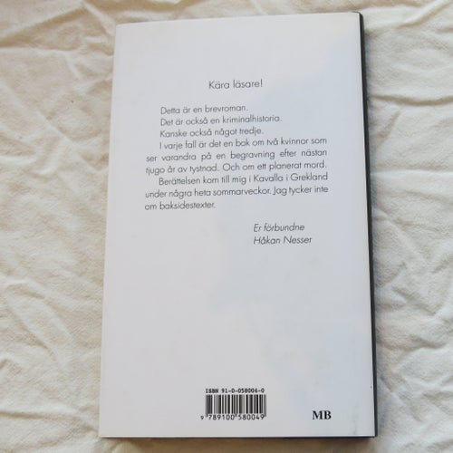 Kära Agnes! av Håkan Nesser, 2002