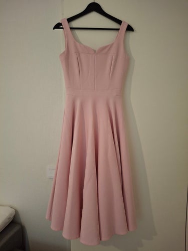 Retro style rosa klänning, storlek S