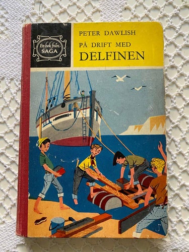 Retro bok På drift med delfinen Peter Dawlish