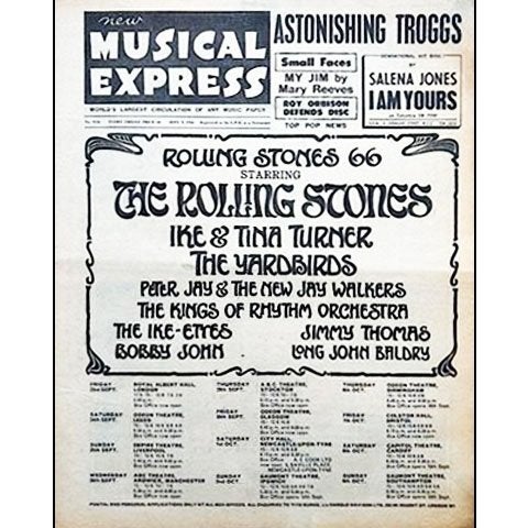 NME (New Musical Express) Mag September 1966 Rolling Stones