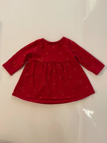 H&M, röd klänning storlek 68