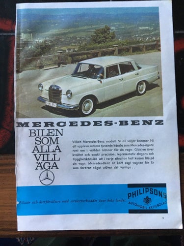Mercedes-Benz 1962 annons