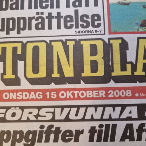 Aftonbladet tidning från 2008