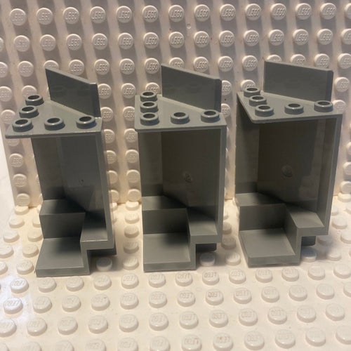 Lego Castle vägg panel riddare hörna Old grey