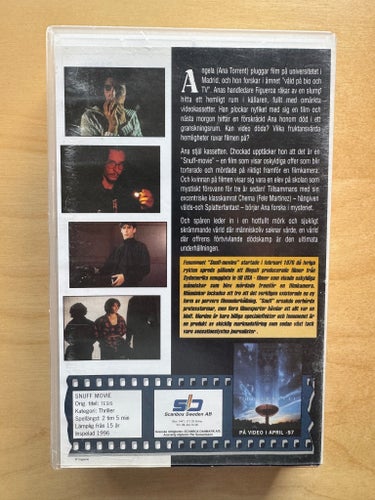Snuff Movie (Tesis) VHS Raritet! i regi av Alejandro Amenábar Obs! TESTAD = OK