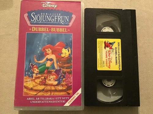 DEN LILLA SJÖJUNGFRUN DUBBEL BUBBEL VHS WALT DISNEY