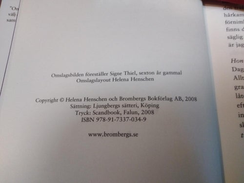 Hon älskade Helena Henschen. Bok. Very Fine plus
