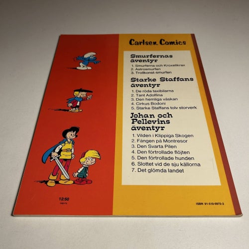 Smurfernas äventyr #3, 1a upplaga 1977, oläst toppex! NM