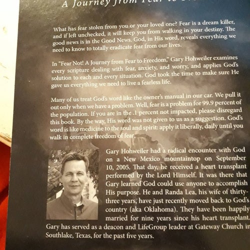 bok religion FEAR NOT Gary Hohweiler