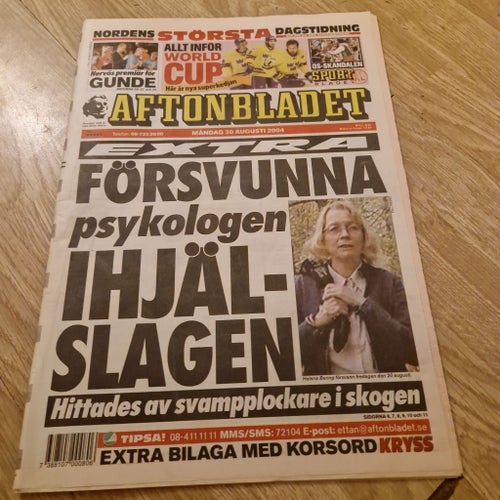 Aftonbladet tidning från 2004