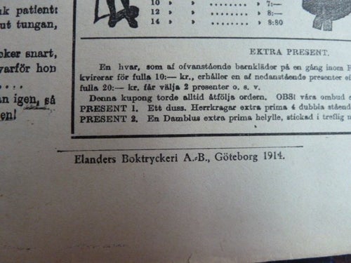 TIDSFÖRDRIF, 1914, VI SVENSKAR, TIDNING