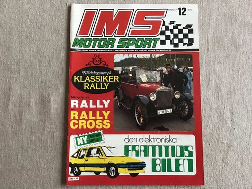IMS NR 12 1978 RALLY,RALLYCROSS,FERRARI,TABELL FORMEL 1 1978,VOLVO 242 GT,
