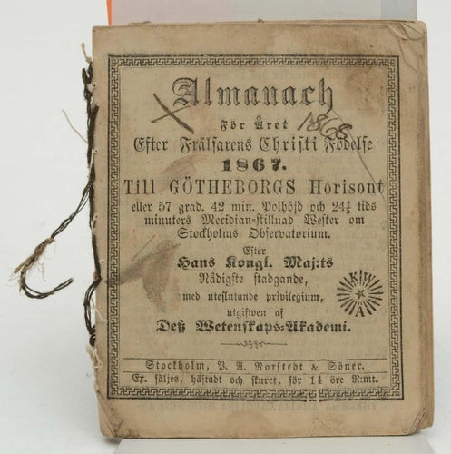 Almanach för året efter frälsarens Christi födelse, 1867. Till Stockholms horiso