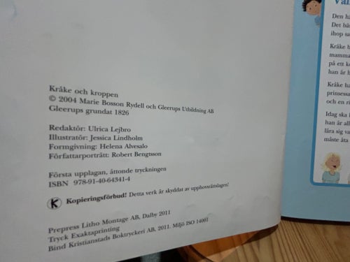 Kråke och kroppen av Marie Bosson Rydell, Jessica Lindholm, Very Good plus