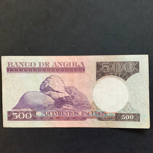 Angolansk sedel 500 Escudos från 1973