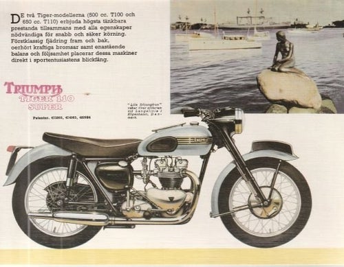 Triumph Tiger nostalgivykort