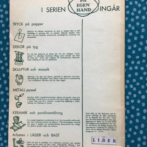 Keramik och porslinsmålning, T. Lundberg - A. Karlestedt, ”På egen hand”-serien