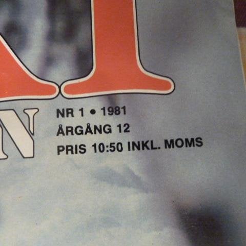 JAKTJOURNALEN, NR 1, 1981, TIDNING