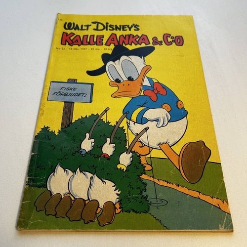 Kalle Anka & co nr 22 1957, läsex! VG-