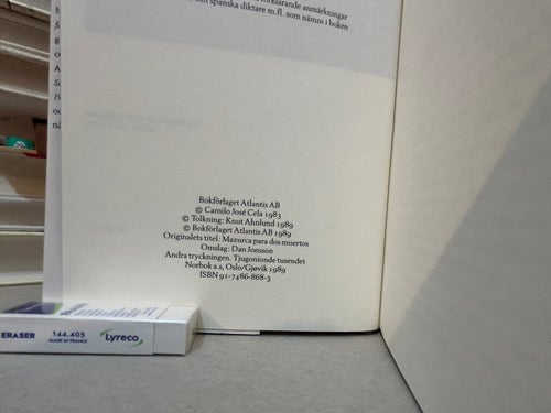 Mazurka för två döda av Camilo Jose Cela. Bok. Very Fine plus