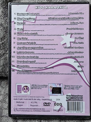 SVENSKA KARAOKEFABRIKEN KIDZ KARAOKE 2 - DVD INPLASTAD OBRUTEN