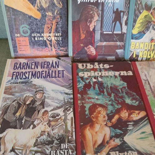 Samling av ungdomsböcker: Biggles, Enid Blyton m.fl. (varierande årtal)