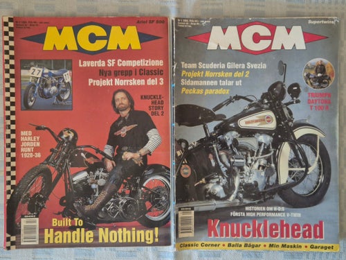 MCM Tidningar 1994 – Nr 1 & 2 | Motorcykelmagasinet Harley Knucklehead 🏍️