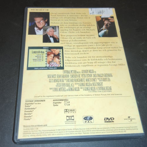 Lorenzo's Olja - DVD