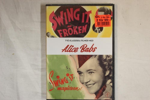 DVD-film: Swing it Fröken & Swing it Magistern! (Alice Babs) (NY, INPLASTAD!)