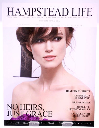 Hampstead Life Magazine October 2008-Keira Knightley cover-London properties-NEW