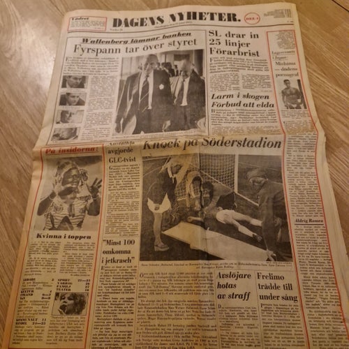 Dagens Nyheter tidning från 1975