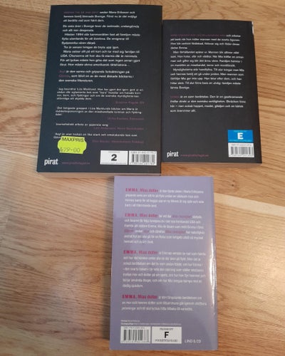 Liza Marklund/Maria Eriksson - Asyl/Gömda/Emma, Mias Dotter - Bokpaket
