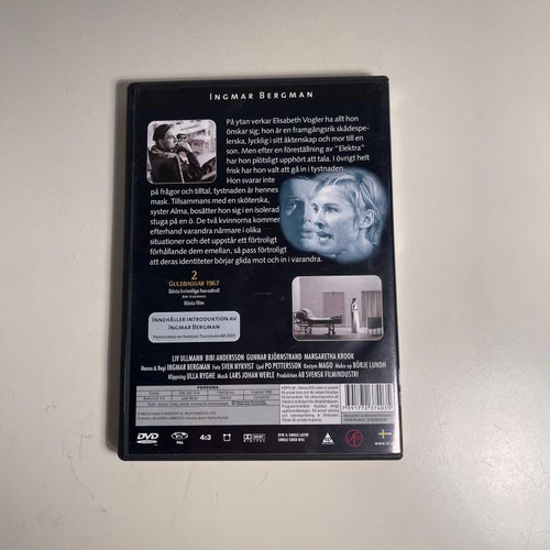 DVD - Persona. Ingmar Bergman. Liv Ullman